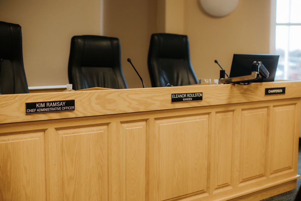 Seats in East Hants Council Chambers