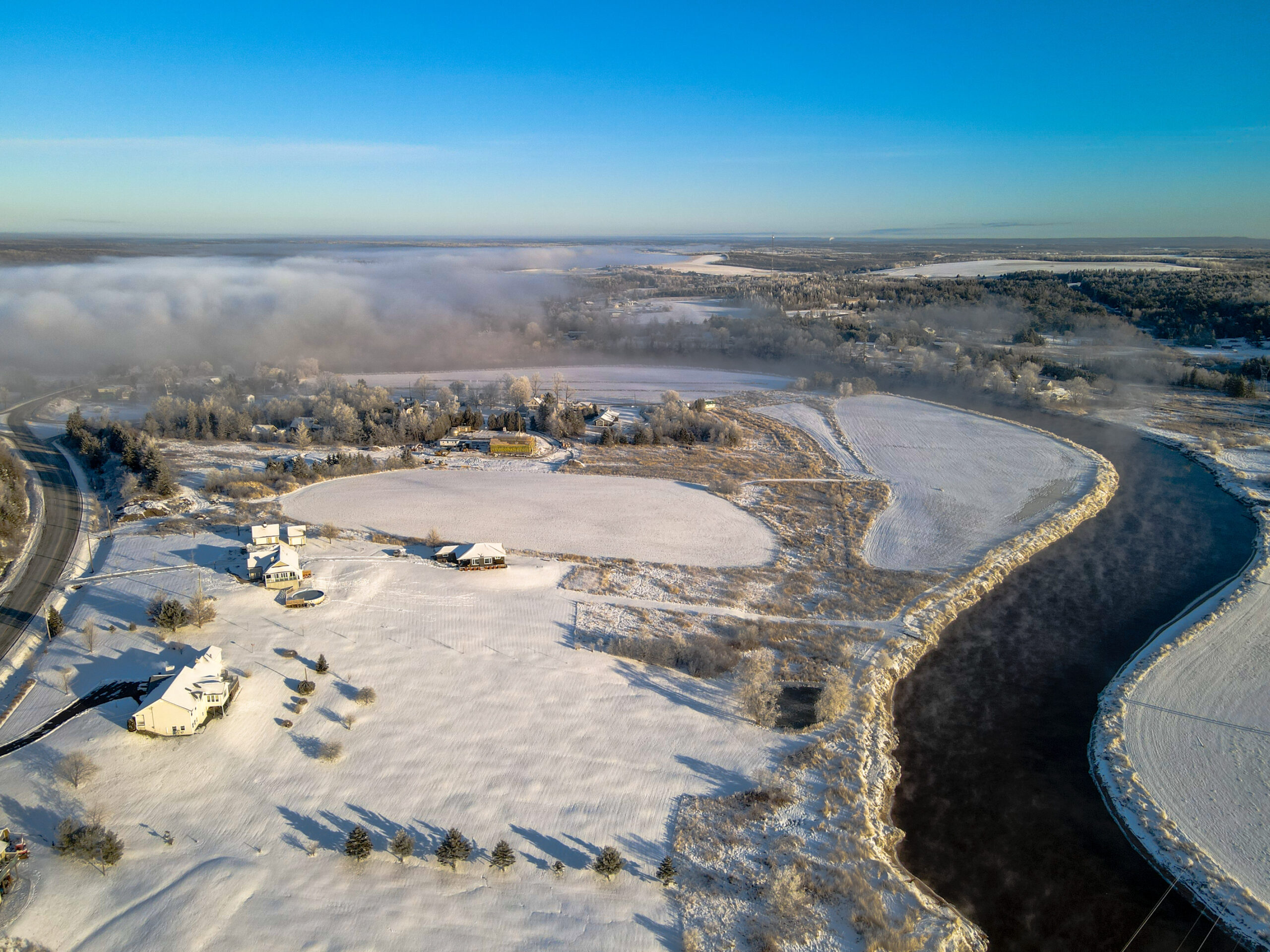 a winter image of the shubenacadie river
