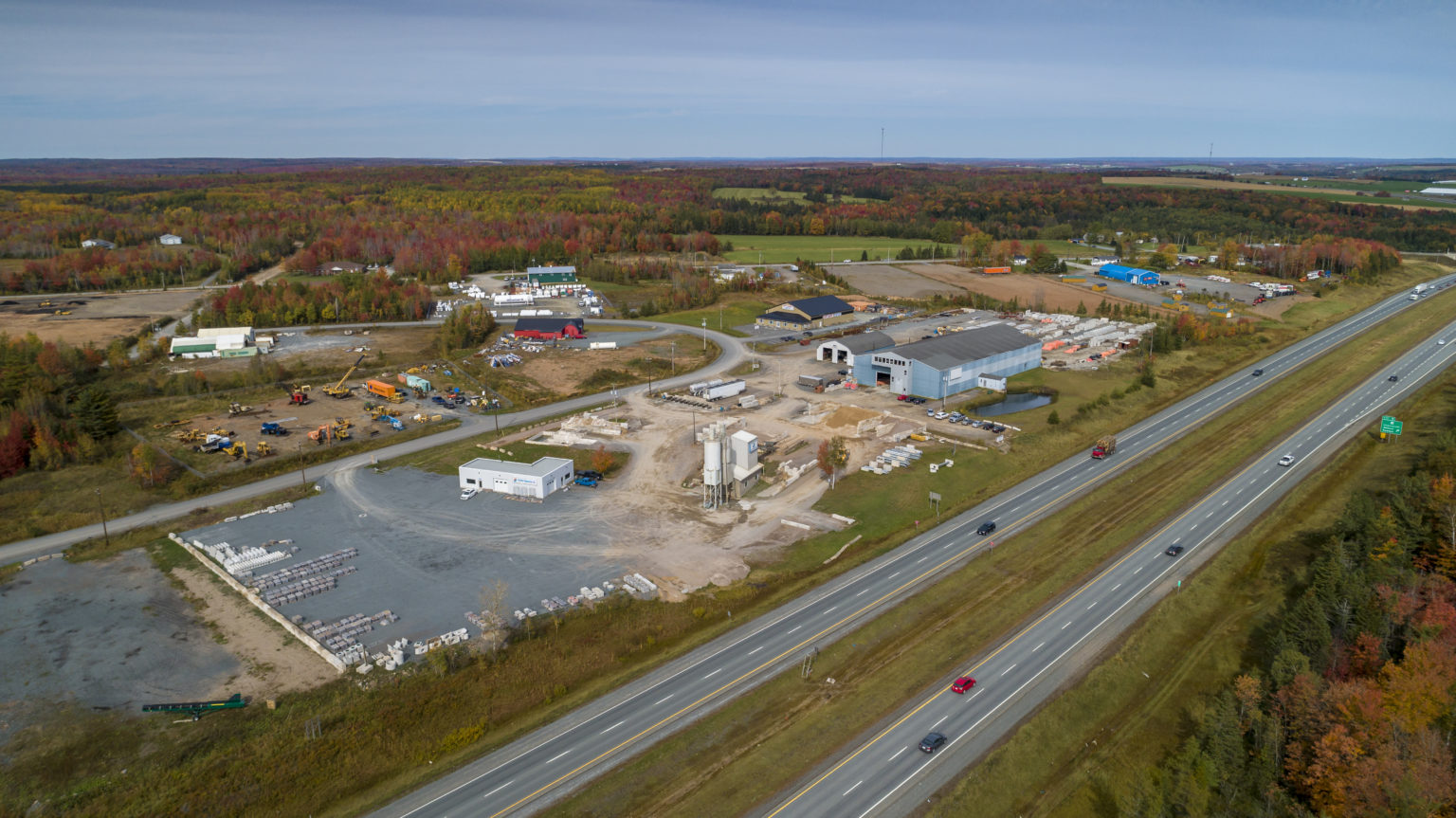 the highways and buildings located at the milford industrial park