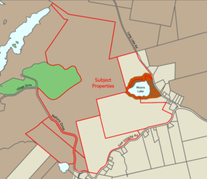A map of the property featured in the application.