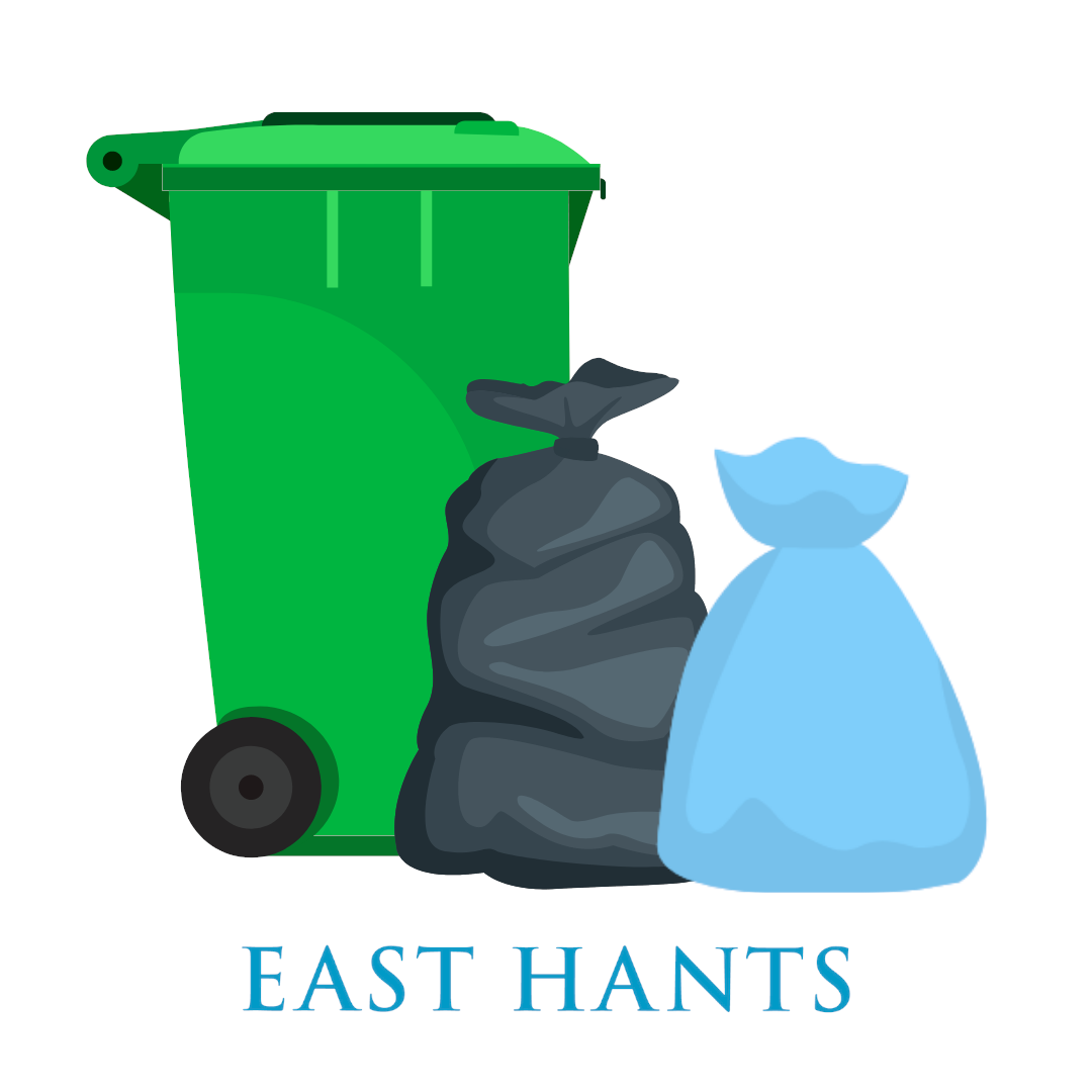 Waste Wizard App Icon featuring an illustrated green bin, garbage bag and recycling bag